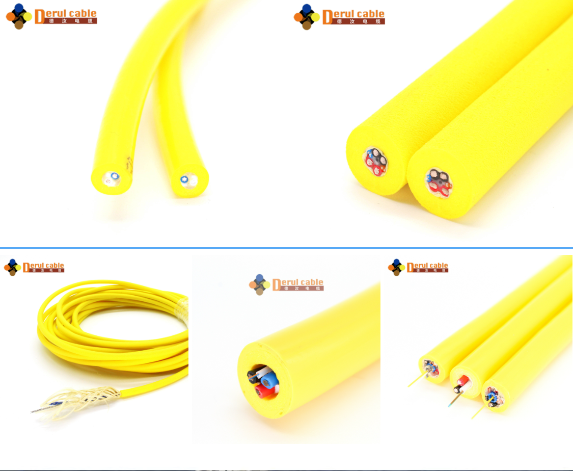 2-Core Floating Hybrid Power Fiber Cable for Fathom ROV | Neutrally Buoyant ROV Tether