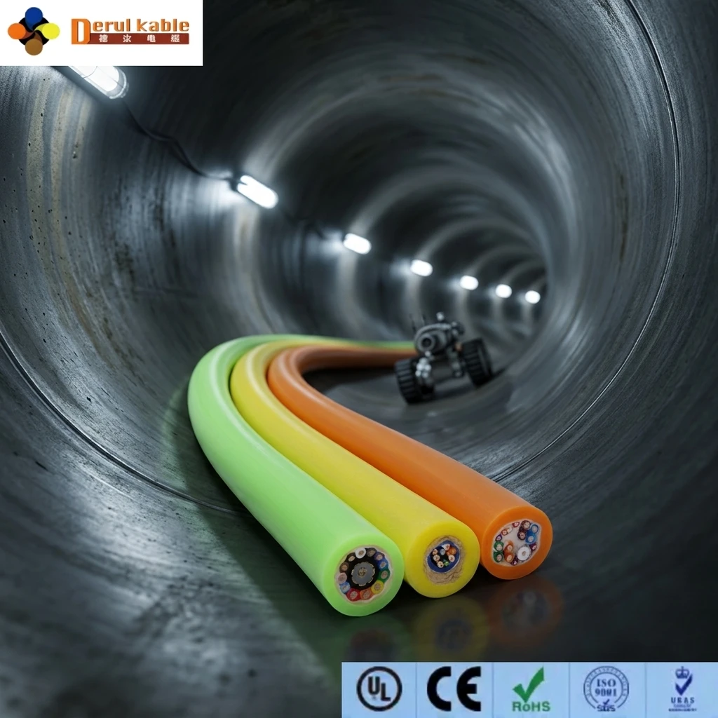 Fiberglass Push Rod Cable for Pipeline Inspection Robot | Durable High Tensile Survey Cable