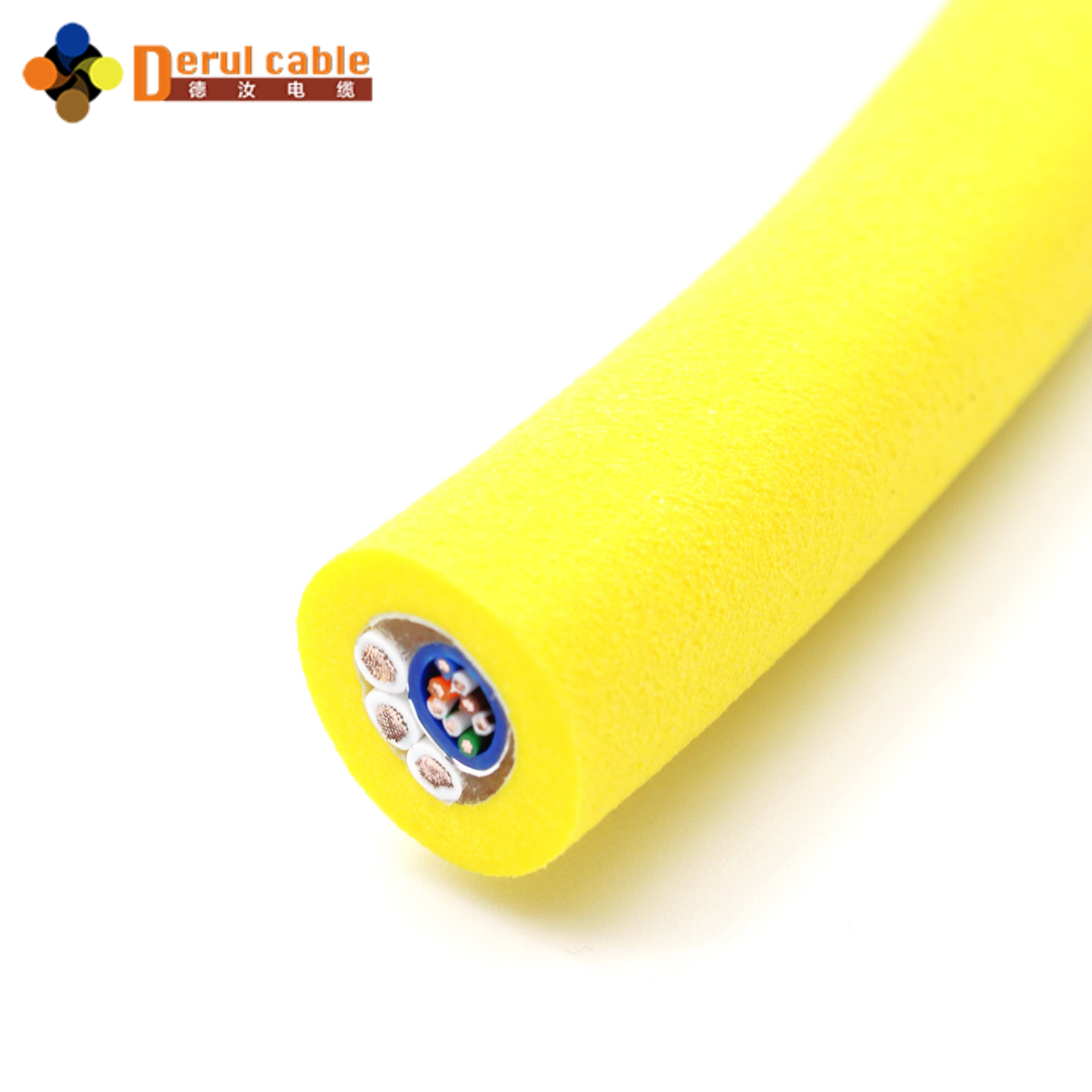 Kevlar Reinforced 1-10KN Neutral Buoyancy Single Mode Fiber ROV Cable