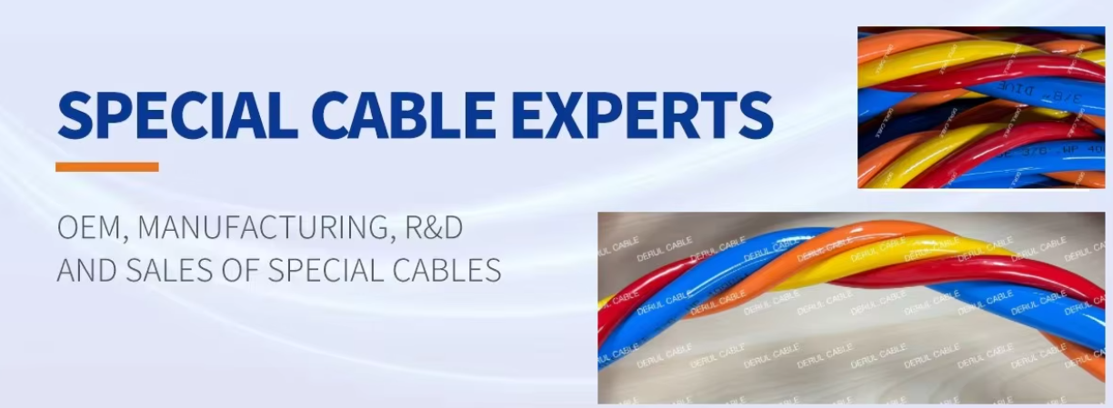 3-wire copper core PE insulated PUR sheathed submersible umbilical cable, suitable for industrial and commercial divers, with video/optical cable