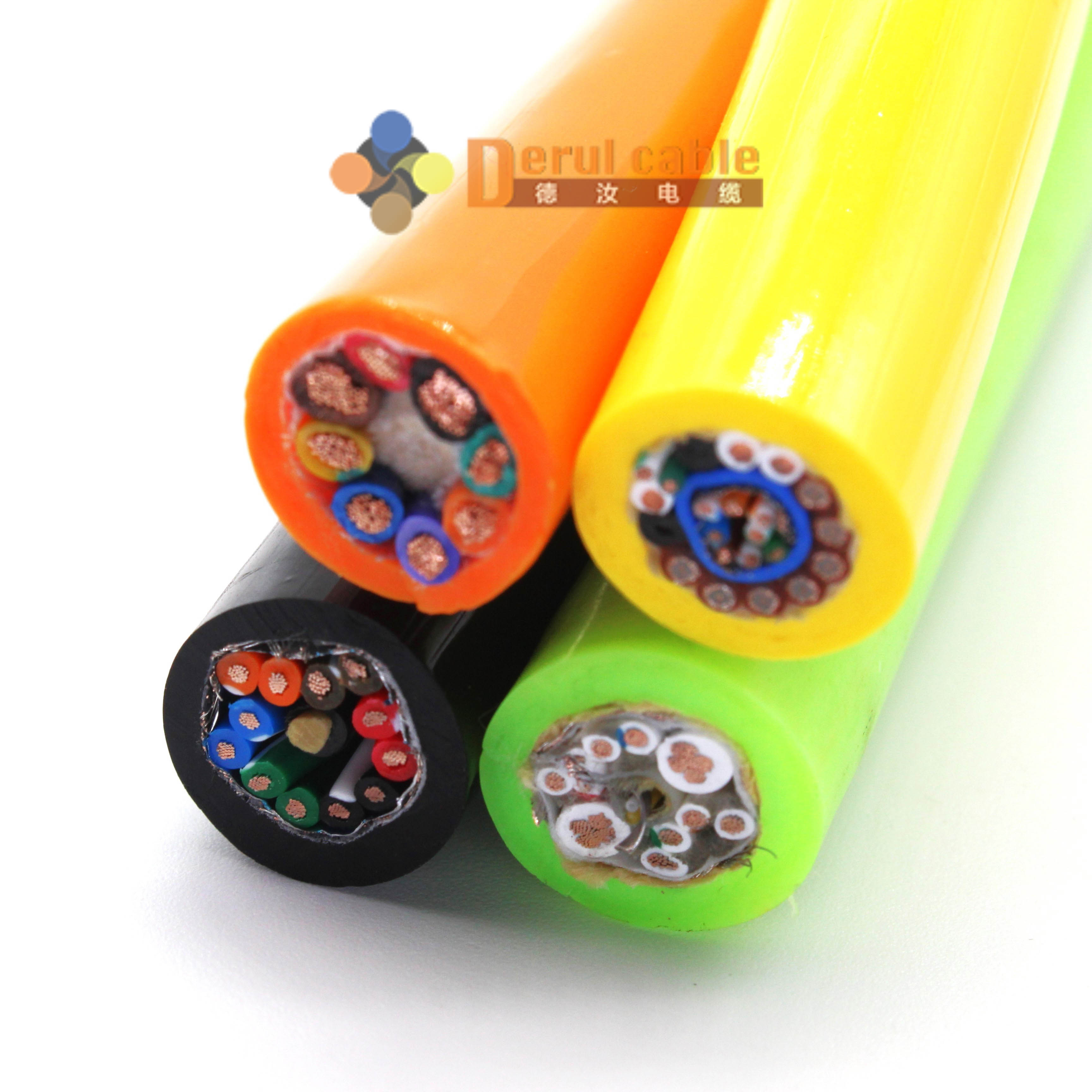 Flexible Polyether PUR Sheath Cable with Tinned Copper Braided Shield for Smart Programmable Digital Hydrophone and Recorder.