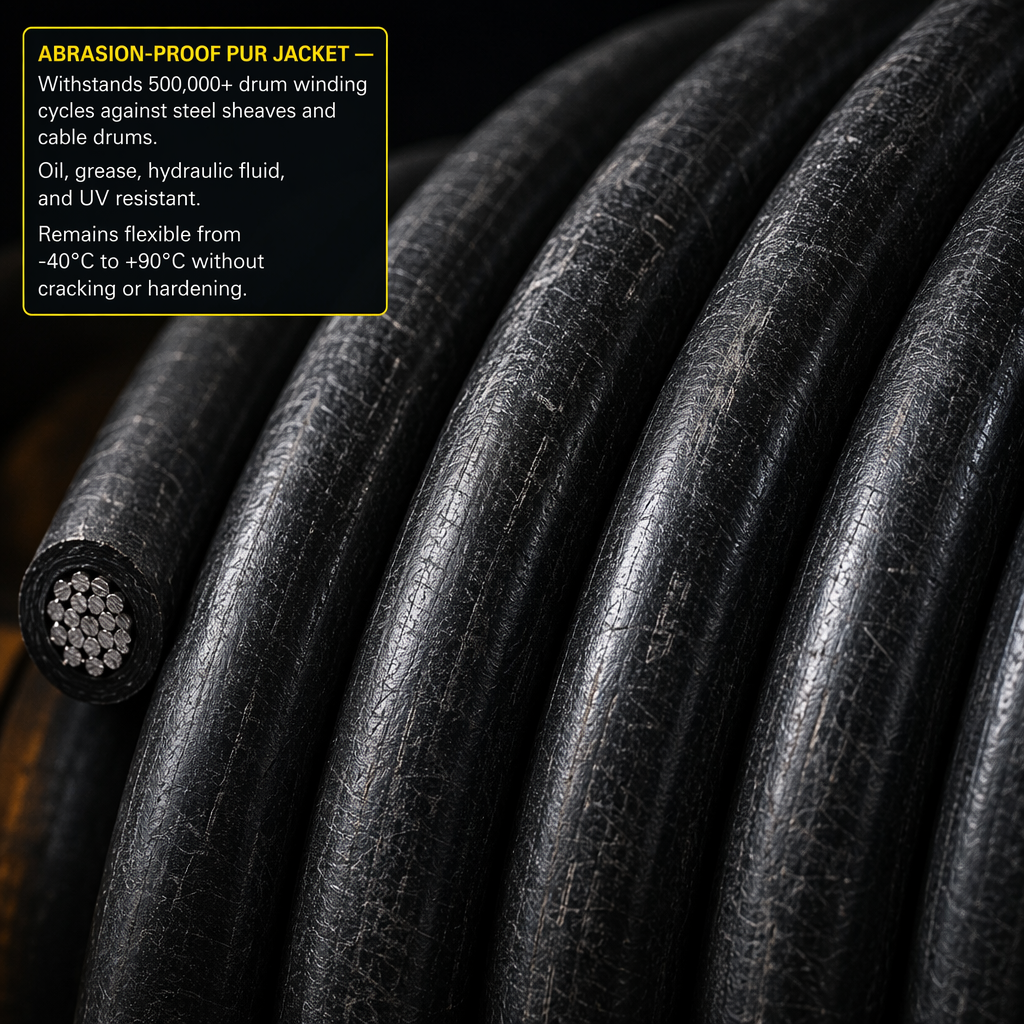 PUR Drum Reeling Cable - Power