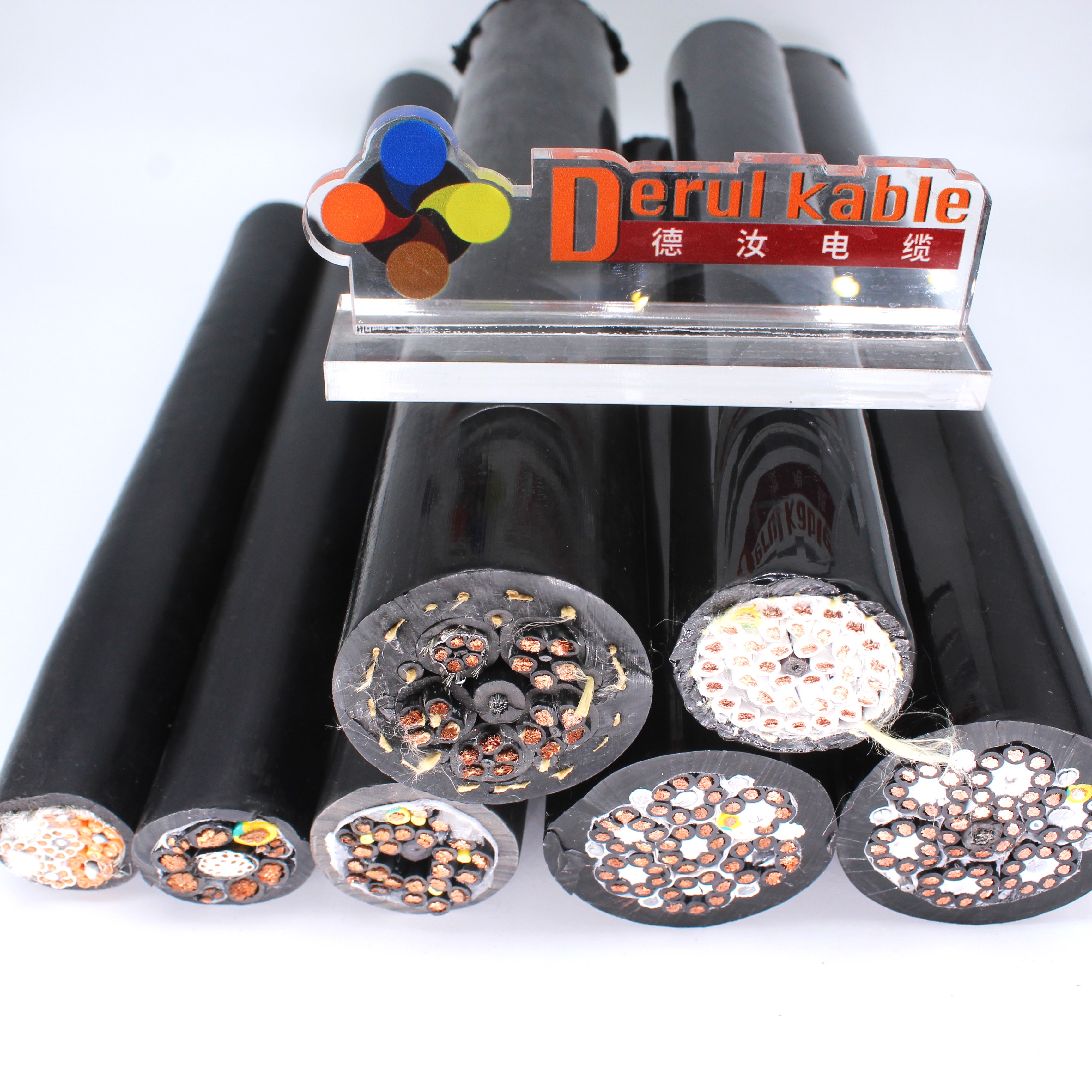 25X2.5mm² Copper Round Reeling Cable PUR Sheath for Mining Crane Pendant 0.6/1kV Heavy Duty