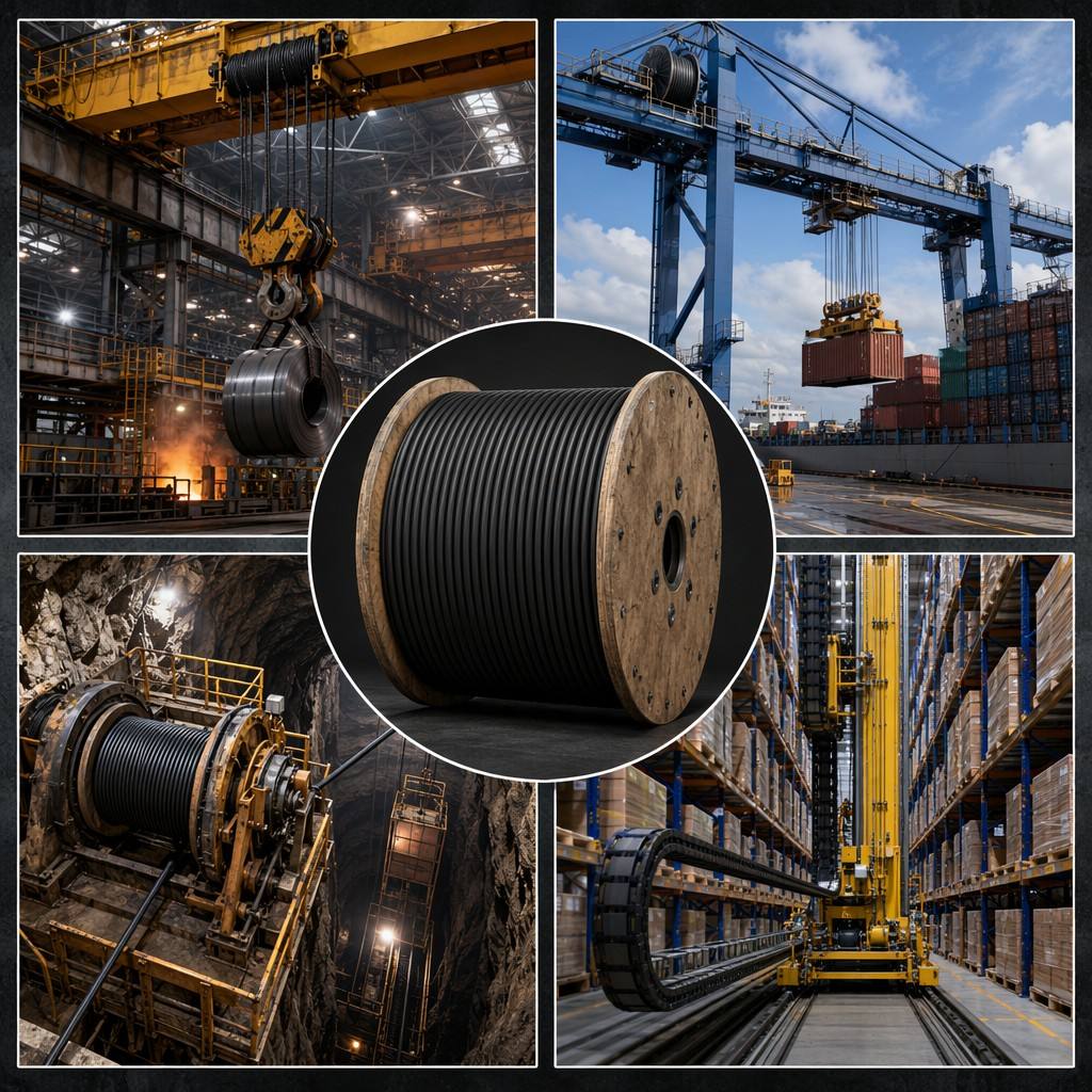 Case Study Image: Shanghai Deru Flexible Crane Drum Cable Case Study Image: Shanghai Deru Flexible Crane Drum Cable