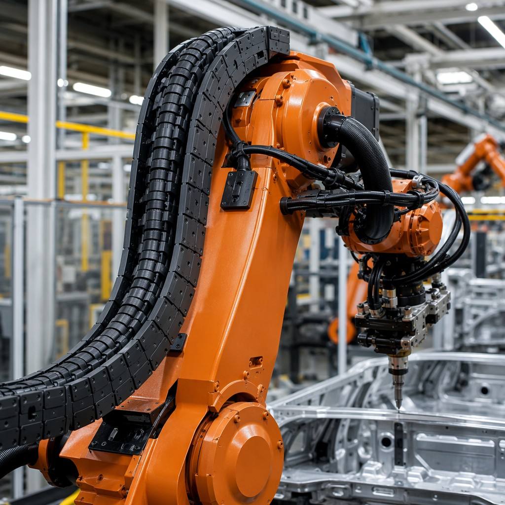 TRVV Highly Flexible PUR Robot Arm Cable – Shielded Drag Chain Cable for Industrial Robots (2 to 24 Cores) | Shanghai Deru Cable
