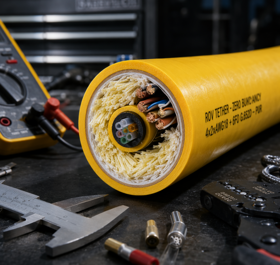 ROV Umbilical Cable | Underwater Neutral-Buoyancy Tether | Shanghai Deru Cable Manufacturing