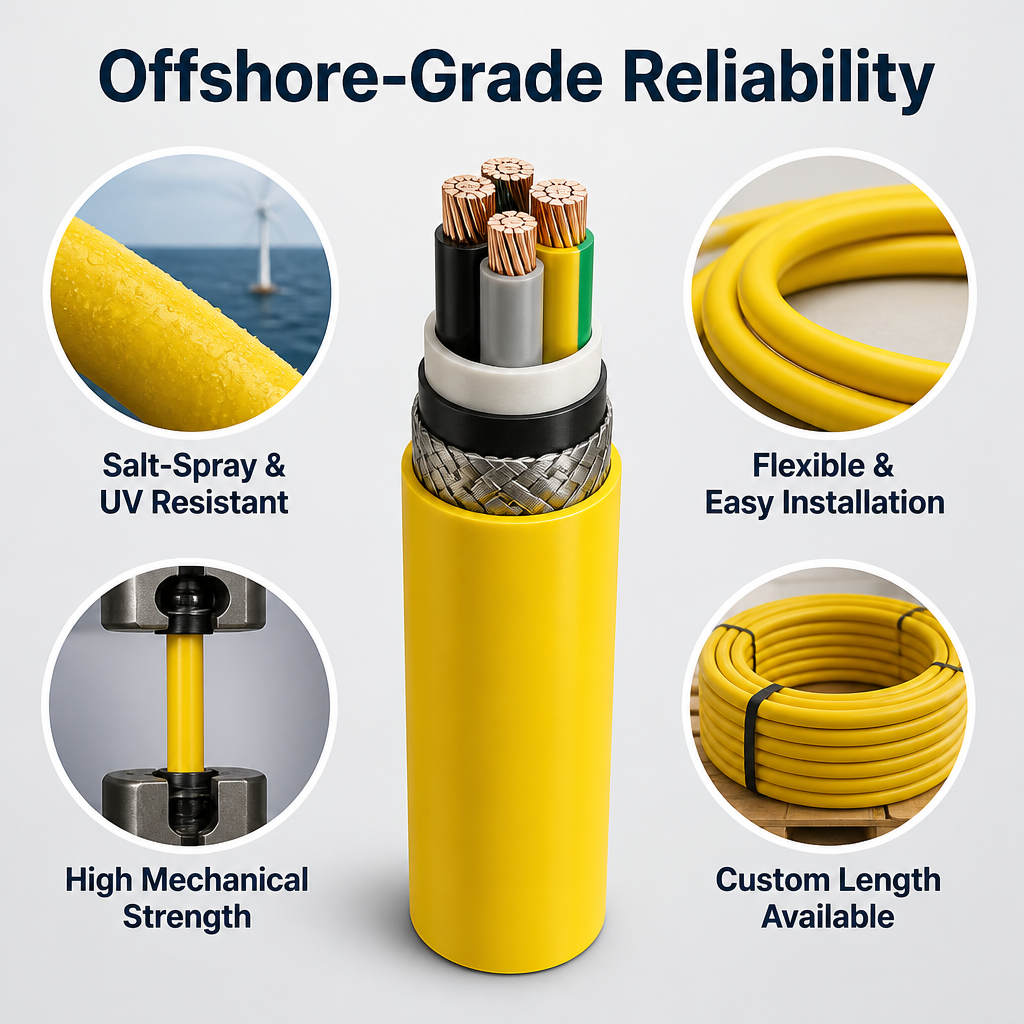 High Flexible Offshore Wind Turbine Cable EPR Insulation Anti‑Corrosion Subsea Power Cable for Wind Energy Project