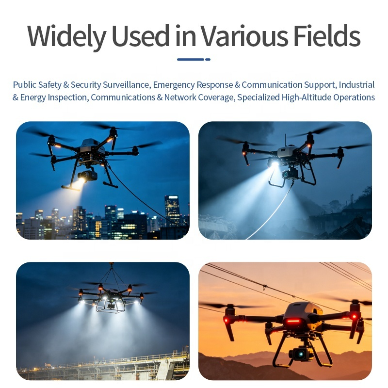 ethered Drone Cable, Optoelectronic Hybrid UAV Tether Cable Manufacturer | Deru Cable Shanghai