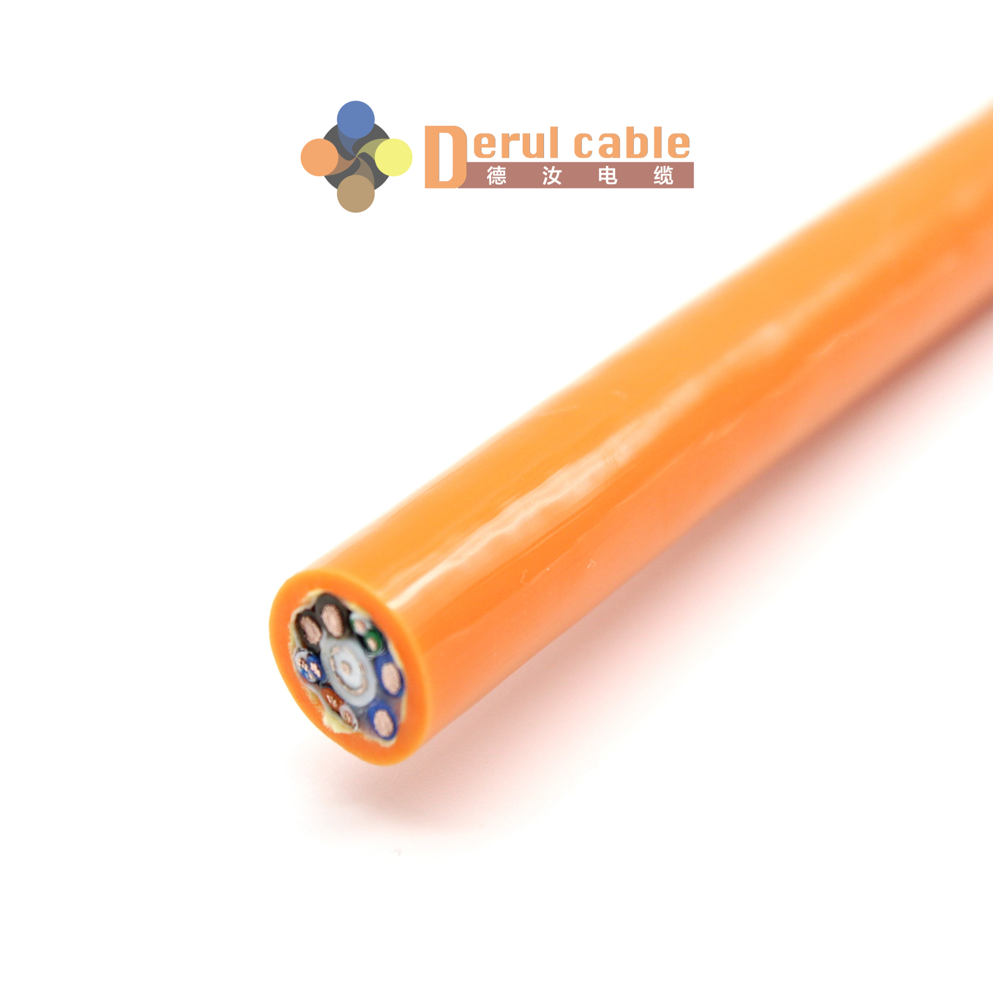 Waterproof CCTV Drain Camera Cable 23mm Fiberglass Push Rod Cable Pipe Inspection Sewer Camera System