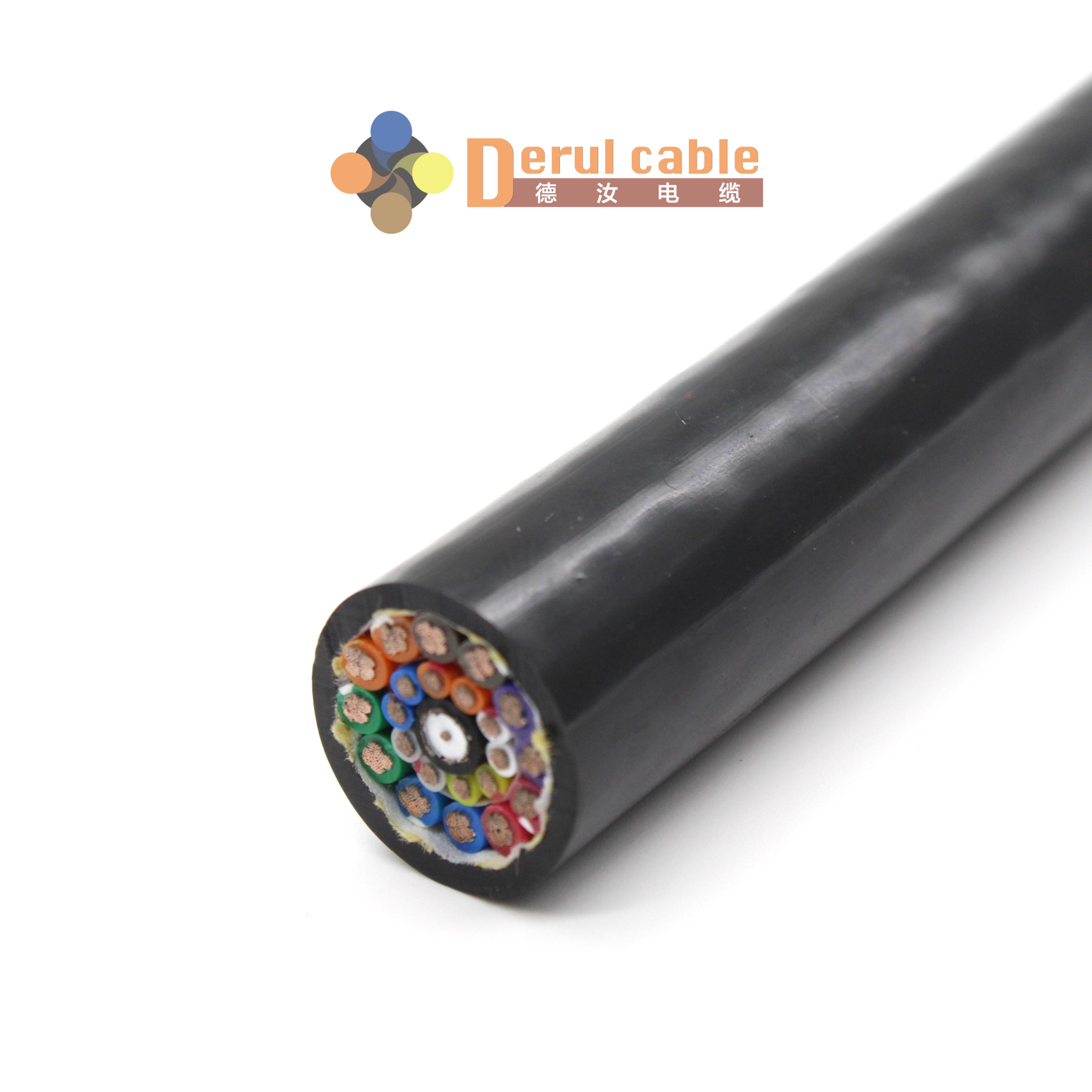 Waterproof CCTV Drain Camera Cable 23mm Fiberglass Push Rod Cable Pipe Inspection Sewer Camera System