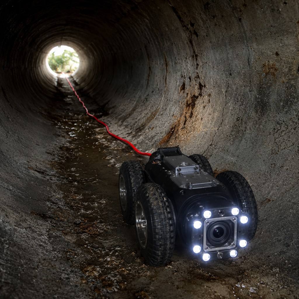Waterproof CCTV Drain Camera Cable 23mm Fiberglass Push Rod Cable Pipe Inspection Sewer Camera System