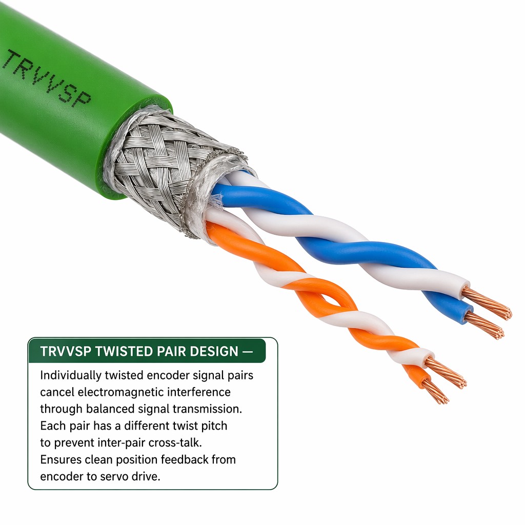 High Flexible Encoder Control Cable - Shielded Drag Chain Signal Cable