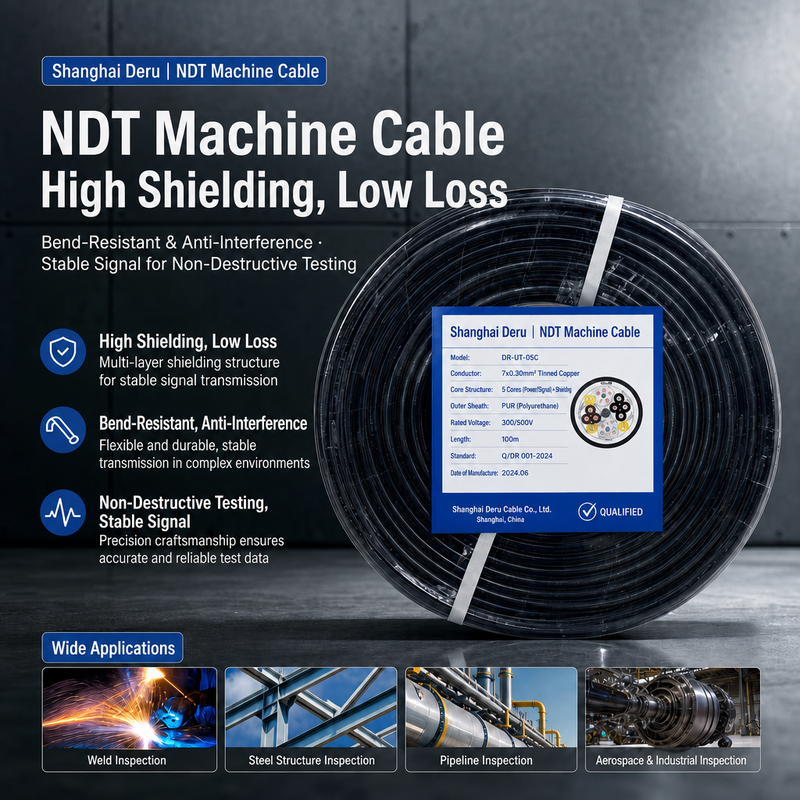 High Flexible PUR Sheath Cable, Special Interconnection Cable for X‑Ray Flaw Detector