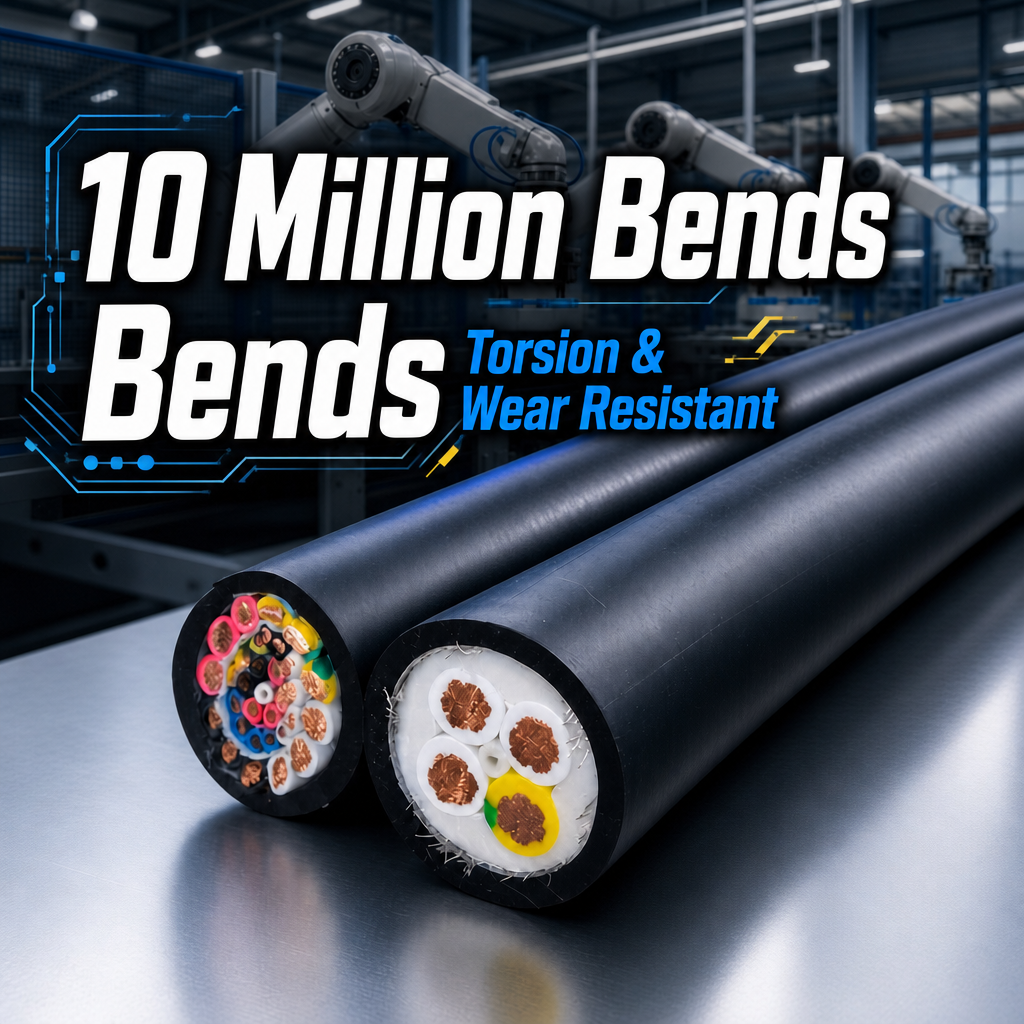 High‑Flex Industrial Robot Cable, PUR Sheath Torsion‑Resistant Shielded Control Cable For 6‑Axis Robotic Arm Automation