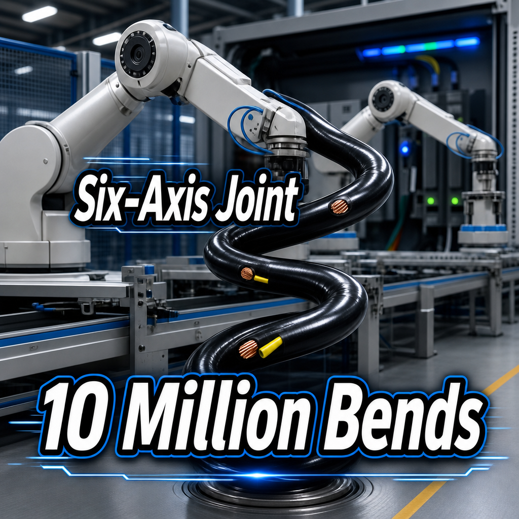 High‑Flex Industrial Robot Cable, PUR Sheath Torsion‑Resistant Shielded Control Cable For 6‑Axis Robotic Arm Automation