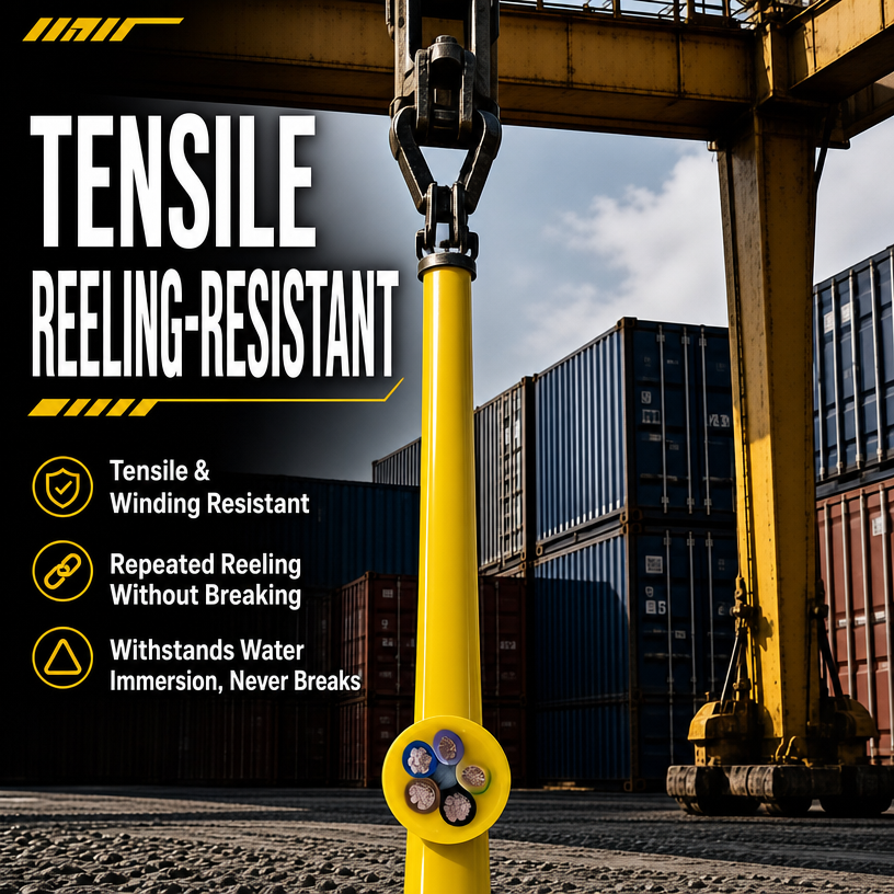 Customizable drum cables for gantry cranes and container RTG cranes - Shanghai Deru Manufacturer