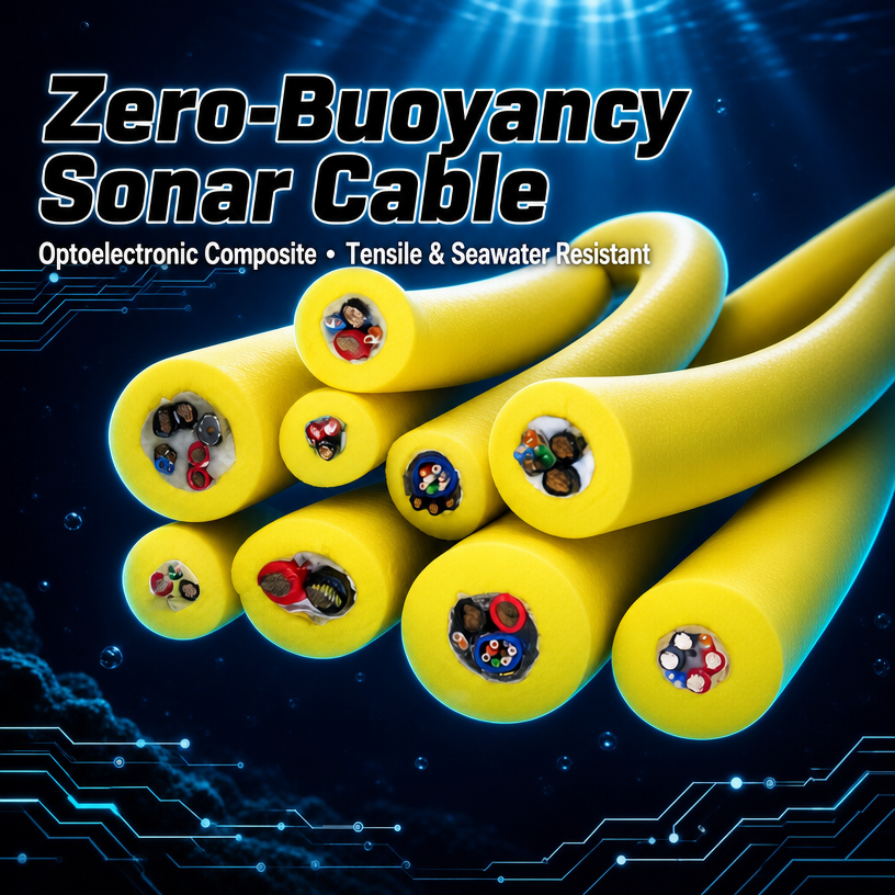 Neutrally Buoyant ROV Sonar Umbilical Cable | Subsea Sonar Tether - Shanghai Deru