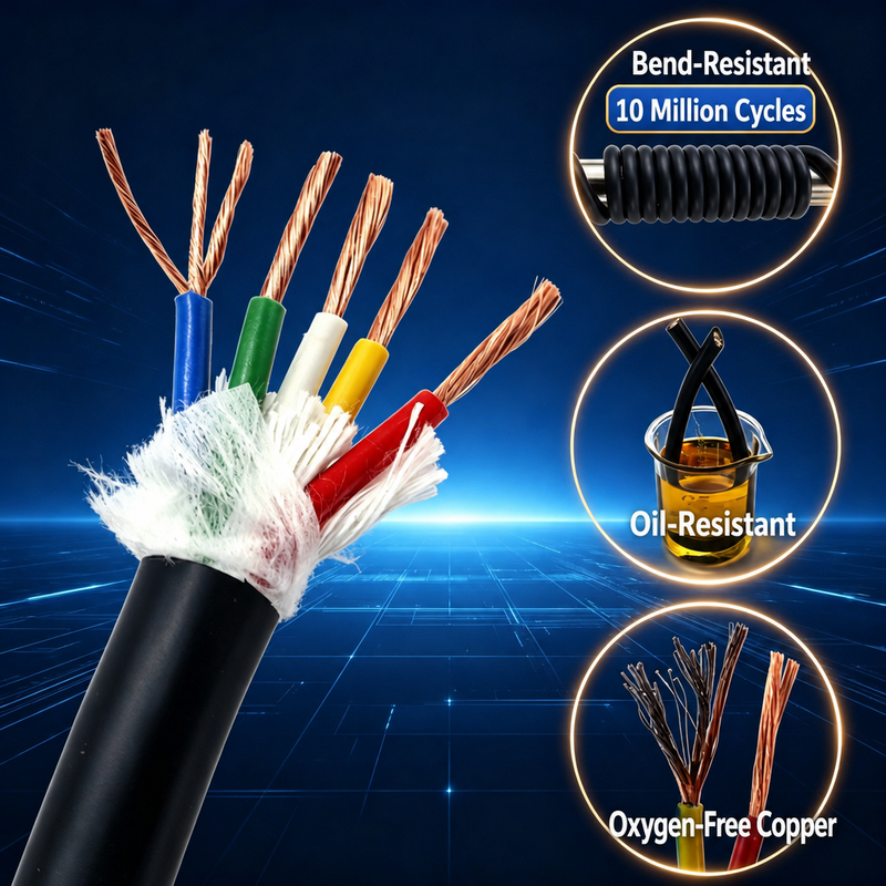 Towline Cable High Flex PVC Sheath Drag Chain Control Cable for Industrial Machinery | Shanghai Deru Cable