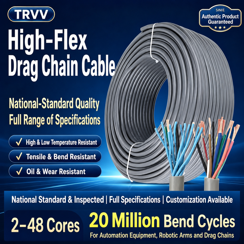 Drag Chain Cable, High Flexible TRVV Towline Cable for CNC Automation | Shanghai Deru Cable