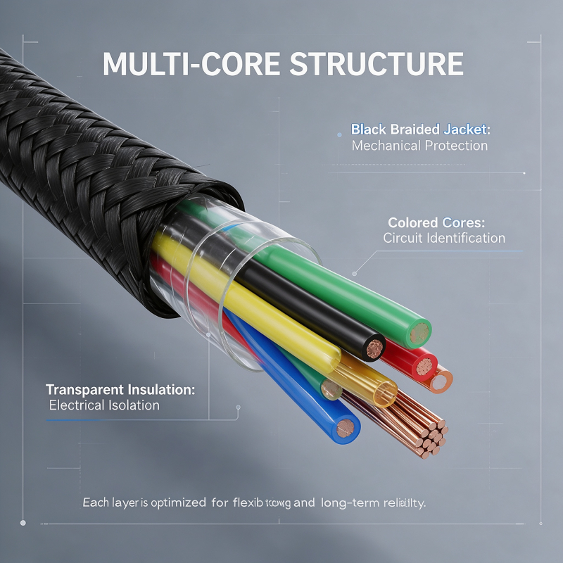 Ultra Lightweight Tethered Drone Towing Cable, Braided Outer Jacket
