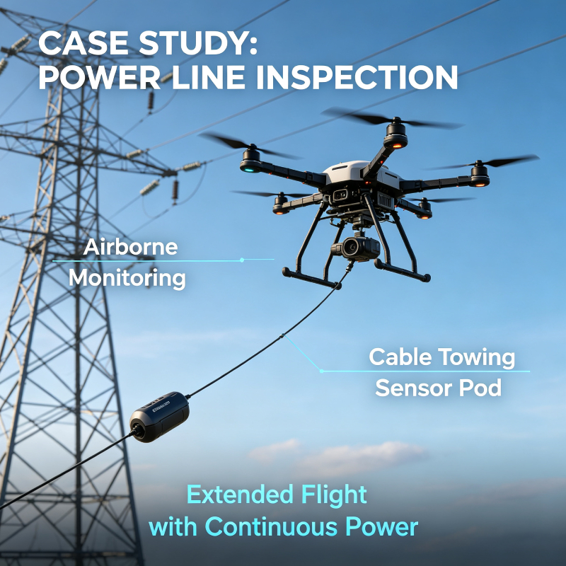Derul Cable Tethered Drone Cable, Industrial UAV Tether Line