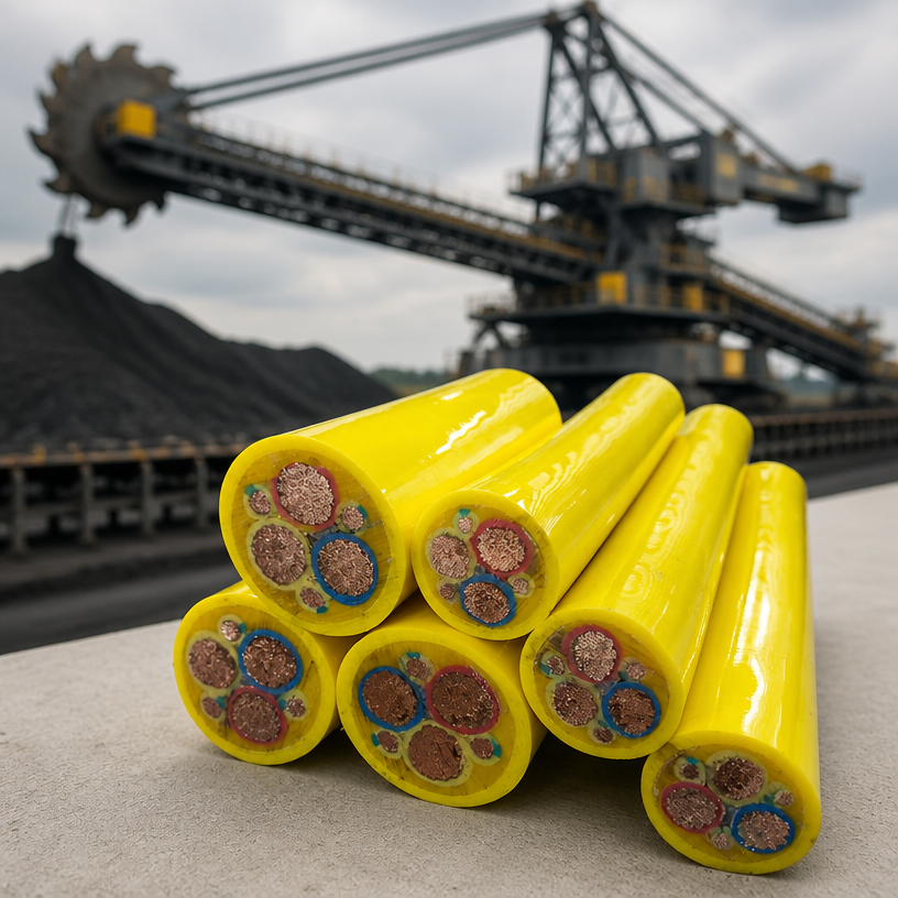 0.6/1kV Reeling Cable with Kevlar Tensile Reinforcement, Rubber Sheath Crane Drum Cable Custom Multi-core