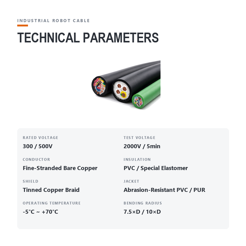 PUR Robot Motion Cable | Torsion Resistant Robotic Power