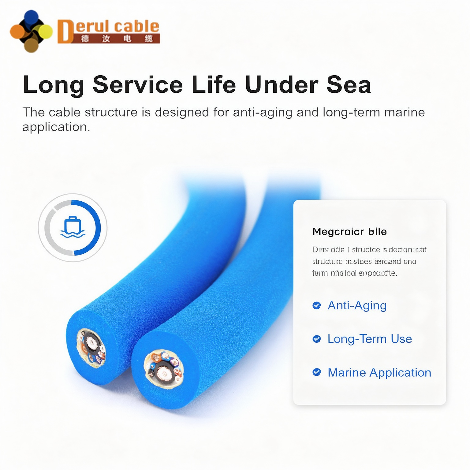Zero Buoyancy ROV Tether Cable, PUR Jacket Subsea Robot Hybrid Cable Zero Buoyancy ROV Tether Cable, PUR Jacket Subsea Robot Hybrid Cable