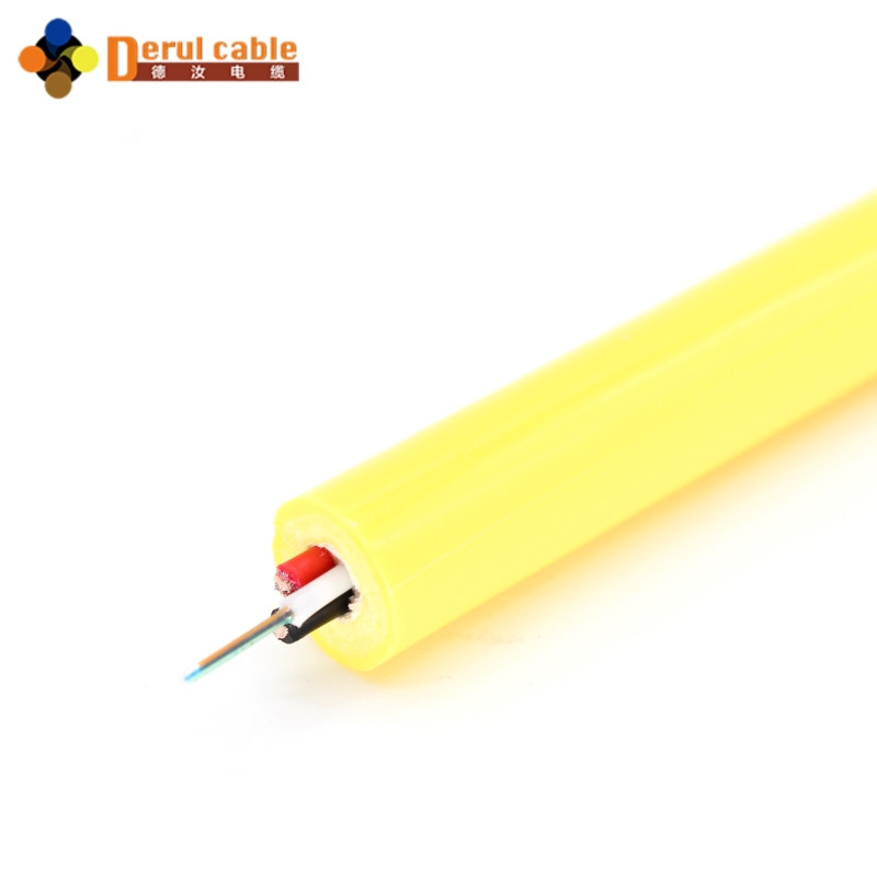 Flexible ROV Tether/Cable with Optical Fiber and Braiding