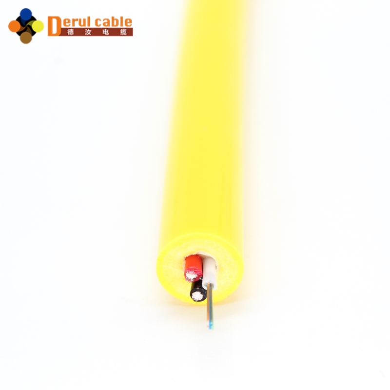 Flexible ROV Tether/Cable with Optical Fiber and Braiding