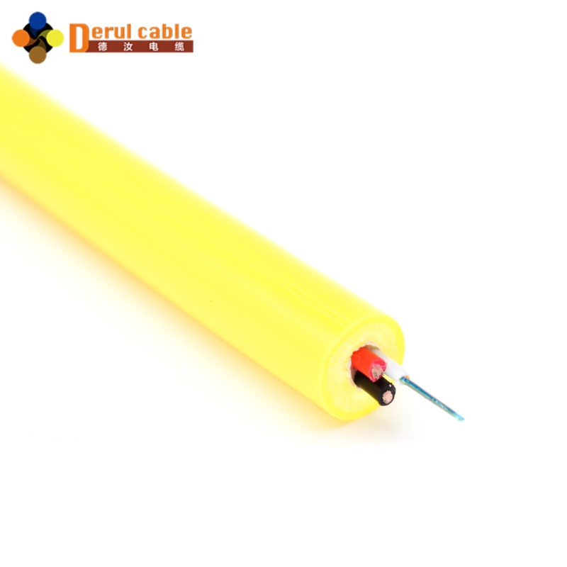 Flexible ROV Tether/Cable with Optical Fiber and Braiding