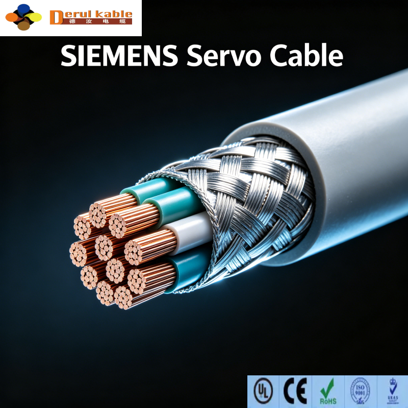 Orange PUR Siemens 6FX8008 Continuous Flex Servo Power Cable