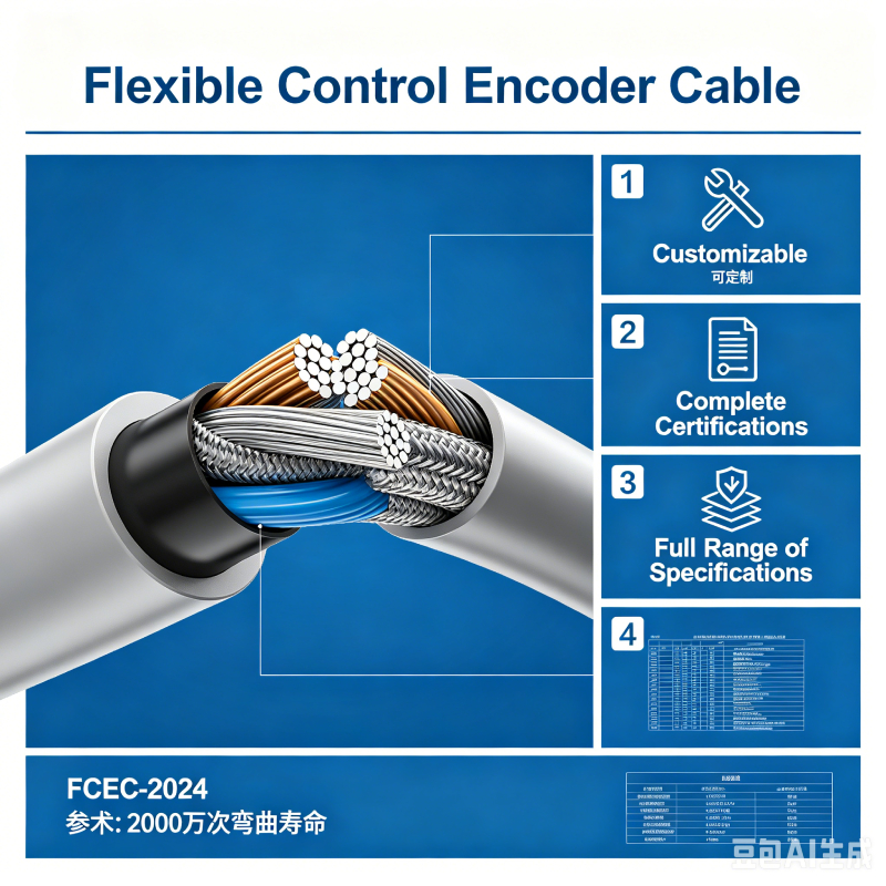 High Flexible Shielded Encoder Control Cable for Drag Chain