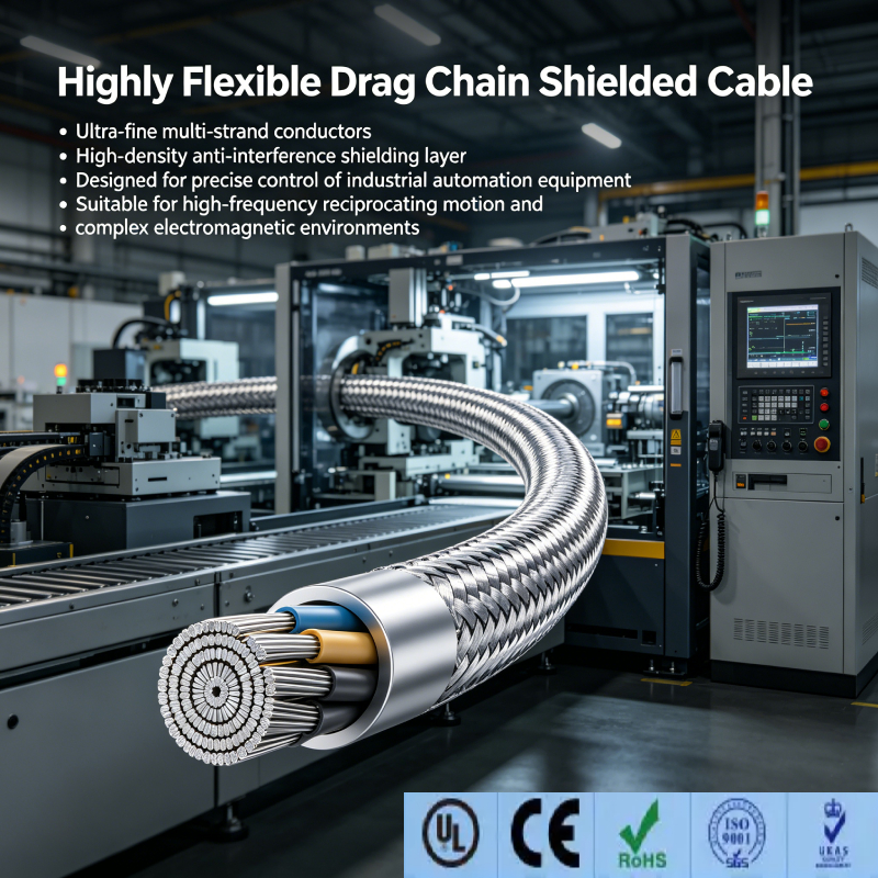 Shanghai Deru Cable Manufacturing - High-Flexibility Shielded Drag Chain Cable