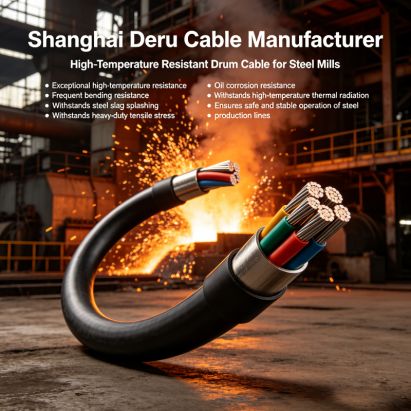 High Temperature Reeling Cable for Steel Mill_Manufactured by Shanghai Deyu Cable Factory