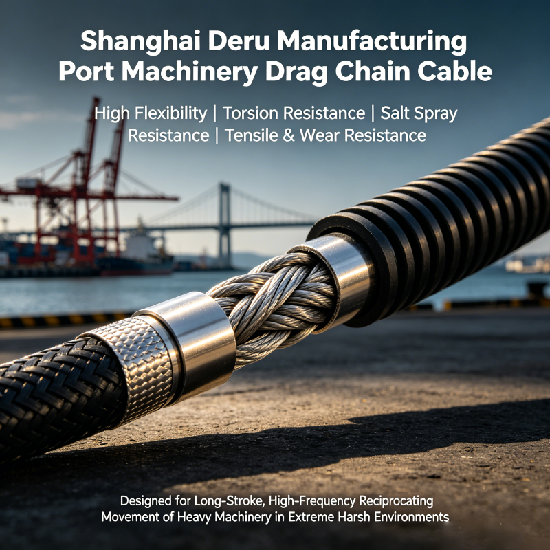 Product drawing of port machinery towline cable manufactured by Shanghai Deru