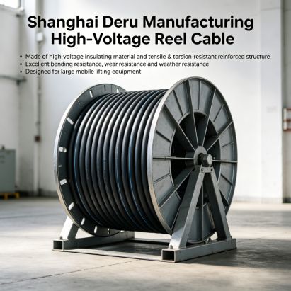 High Voltage Reel Cable for Crane Mining Tunnel-Shanghai Deru Cable Manufacturer