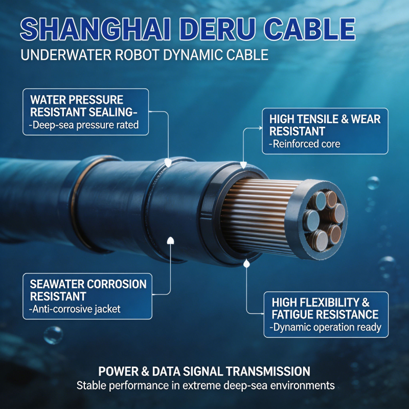 Underwater robot cable manufactured by Shanghai Deru Cable Manufacturer