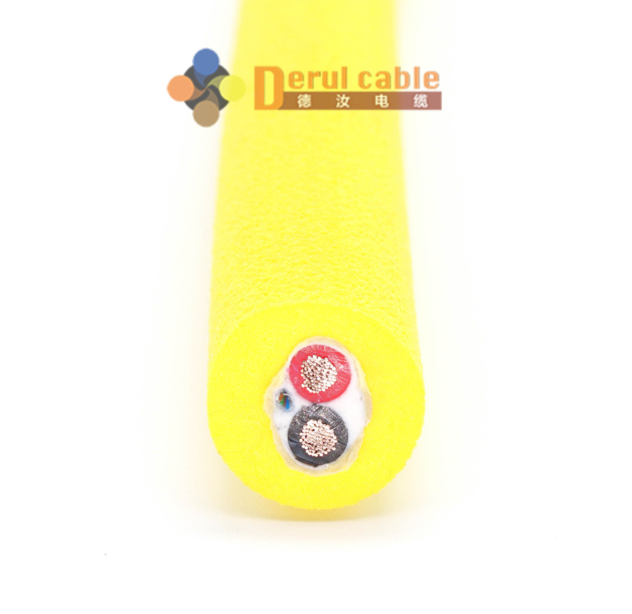 2-Core Floating Hybrid Power Fiber Cable for Fathom ROV | Neutrally Buoyant ROV Tether Price
