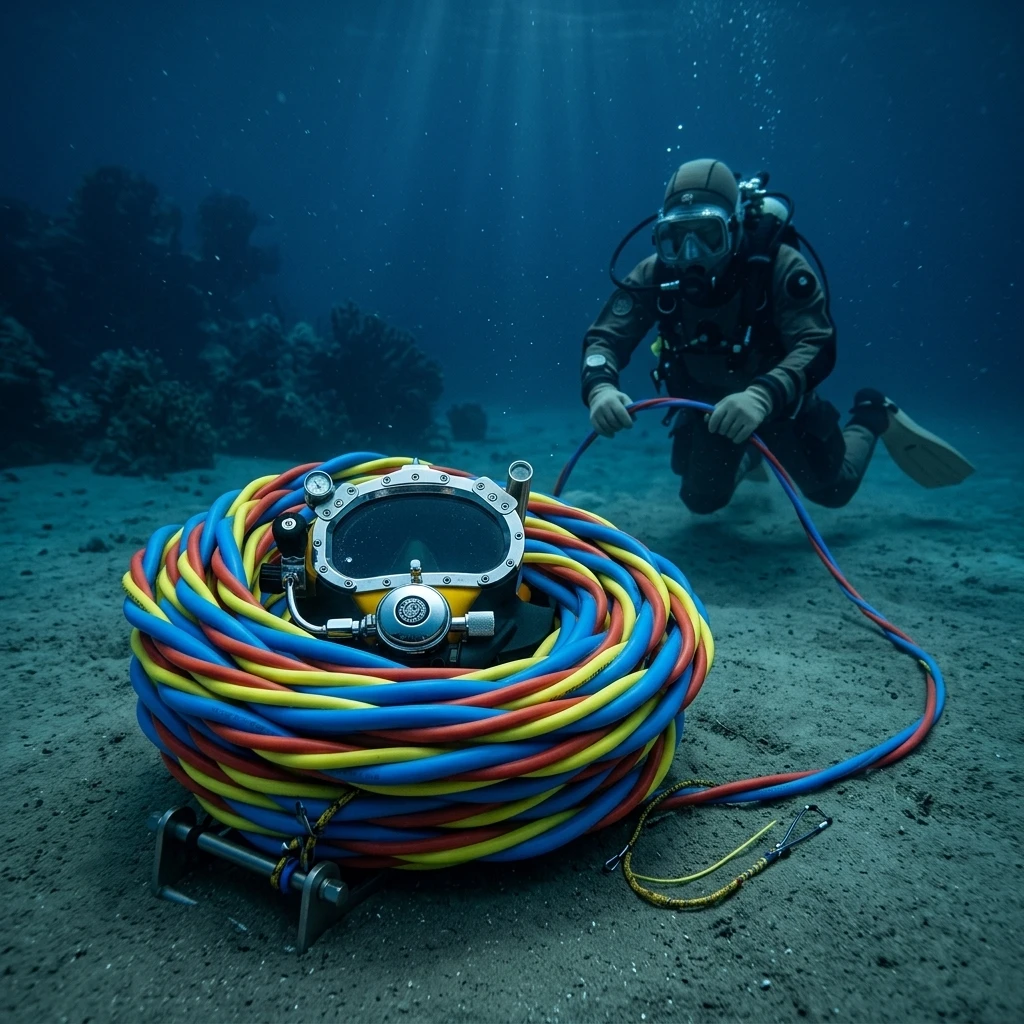5000m Deep Sea Foam TPU ROV Umbilical Cable 