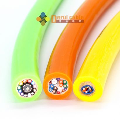 Single Mode Copper Conductor PE Insulated Optical Fiber ROV Vehicle Cable for Small Neutrally Buoyant ROV Tether