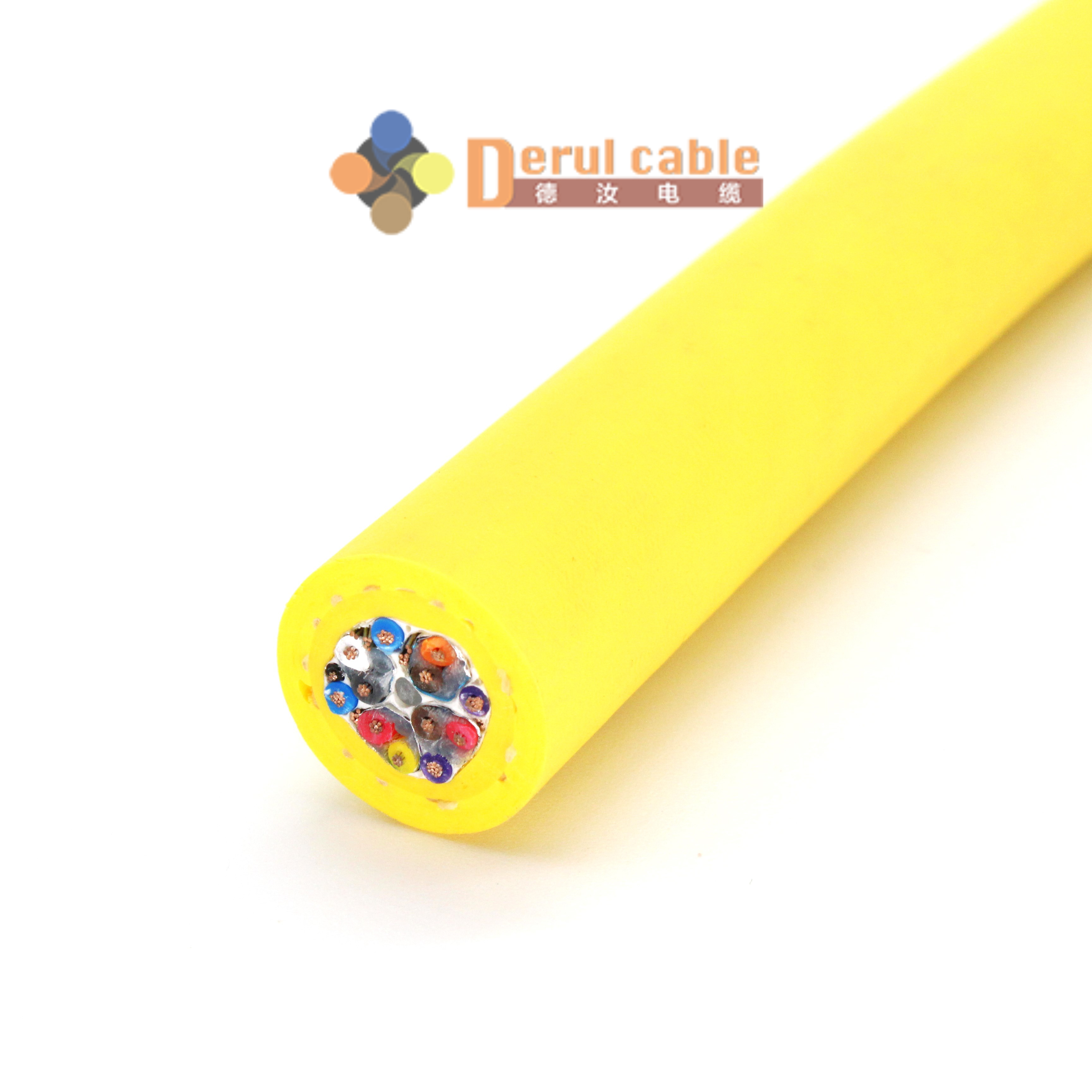 Manufacture Single Mode Copper Conductor PE Insulated Optical Fiber ROV Vehicle Cable 