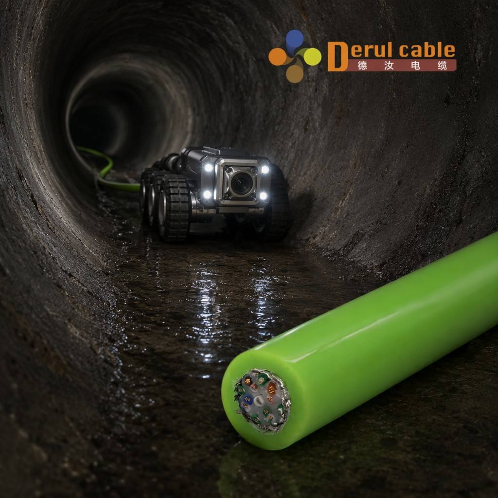 Flexible Multicore Pipeline Inspection Robot Cable