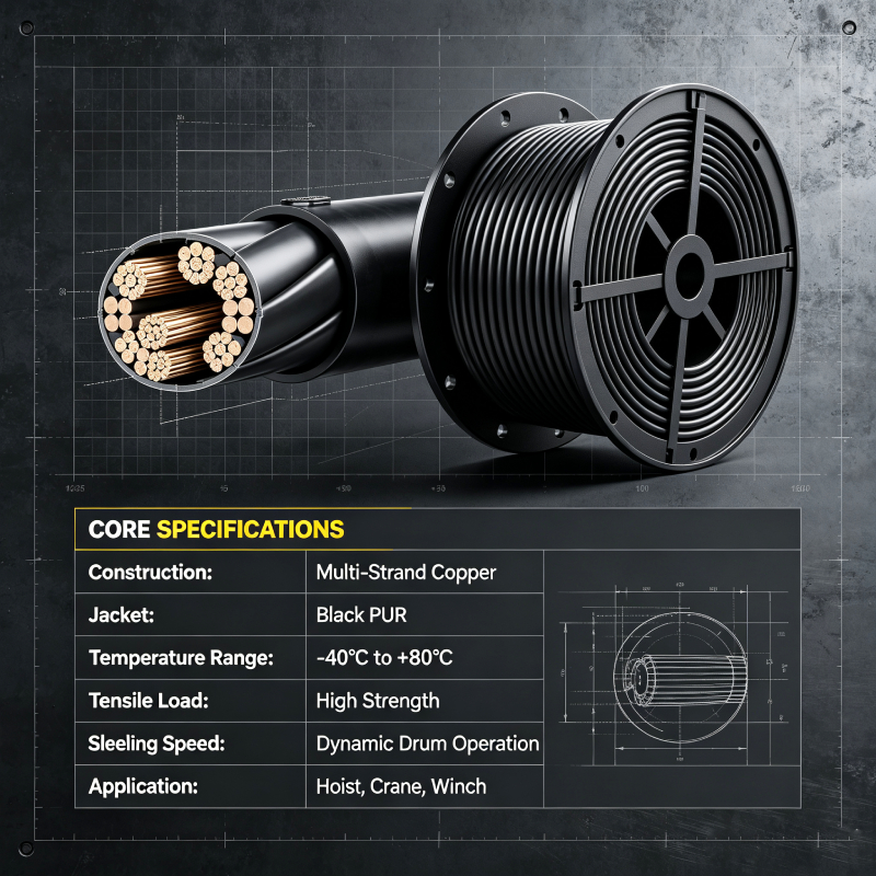 NSHTOU Flexible Drum Reeling Cable