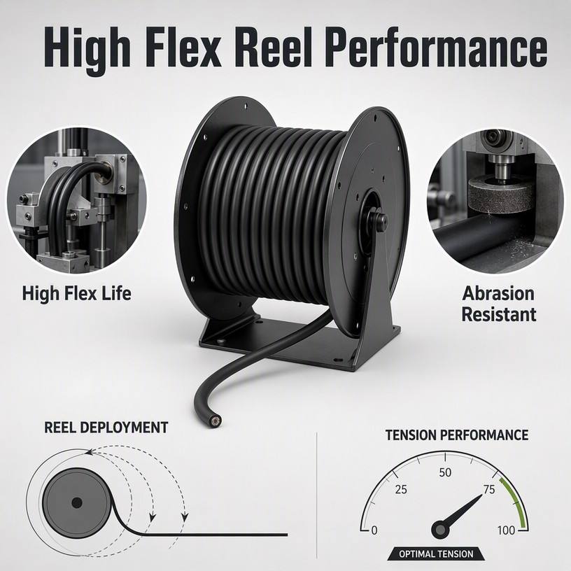 4 Core 5 Core Crane Reeling Cable 