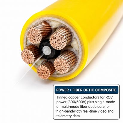 ROV Umbilical Cable | Underwater Neutral-Buoyancy Tether | Shanghai Deru Cable Manufacturing