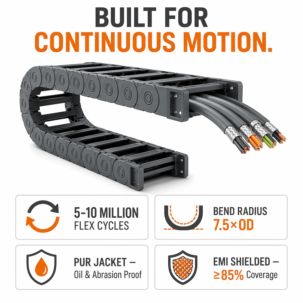 PA66 nylon energy chain moving cable tray chain for cables and hydraulic hoses