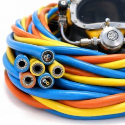 Wholesale Custom 3-Function Diving Umbilical (Integrated Air/Oxygen, Communication, and Video Cables) for Commercial Divers