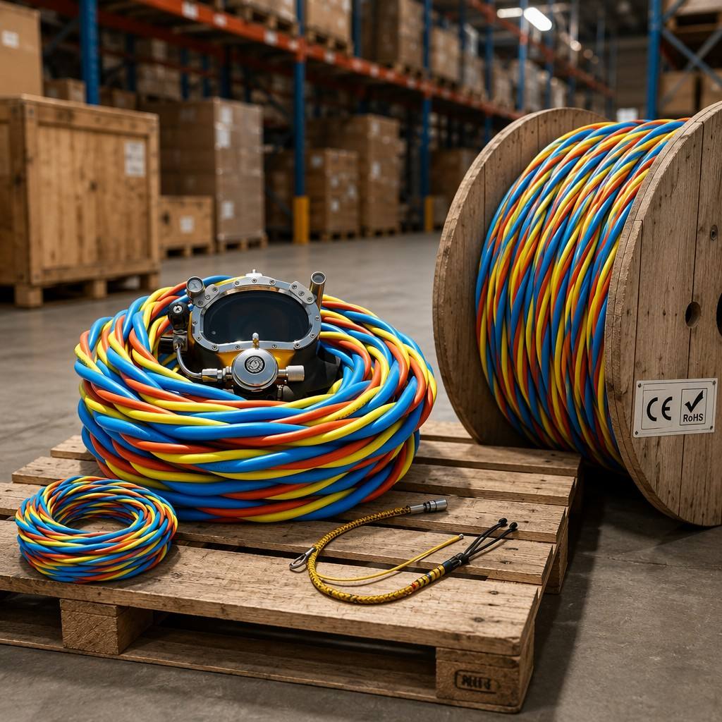 Custom 3-Function Diving Umbilicals for Commercial Divers (Integrated Gas/Oxygen Supply, Communication