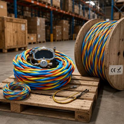 Diver Umbilical Cables | Highly Flexible Commercial Surface-Supplied Diving Umbilicals | Deru Cable Manufacturer